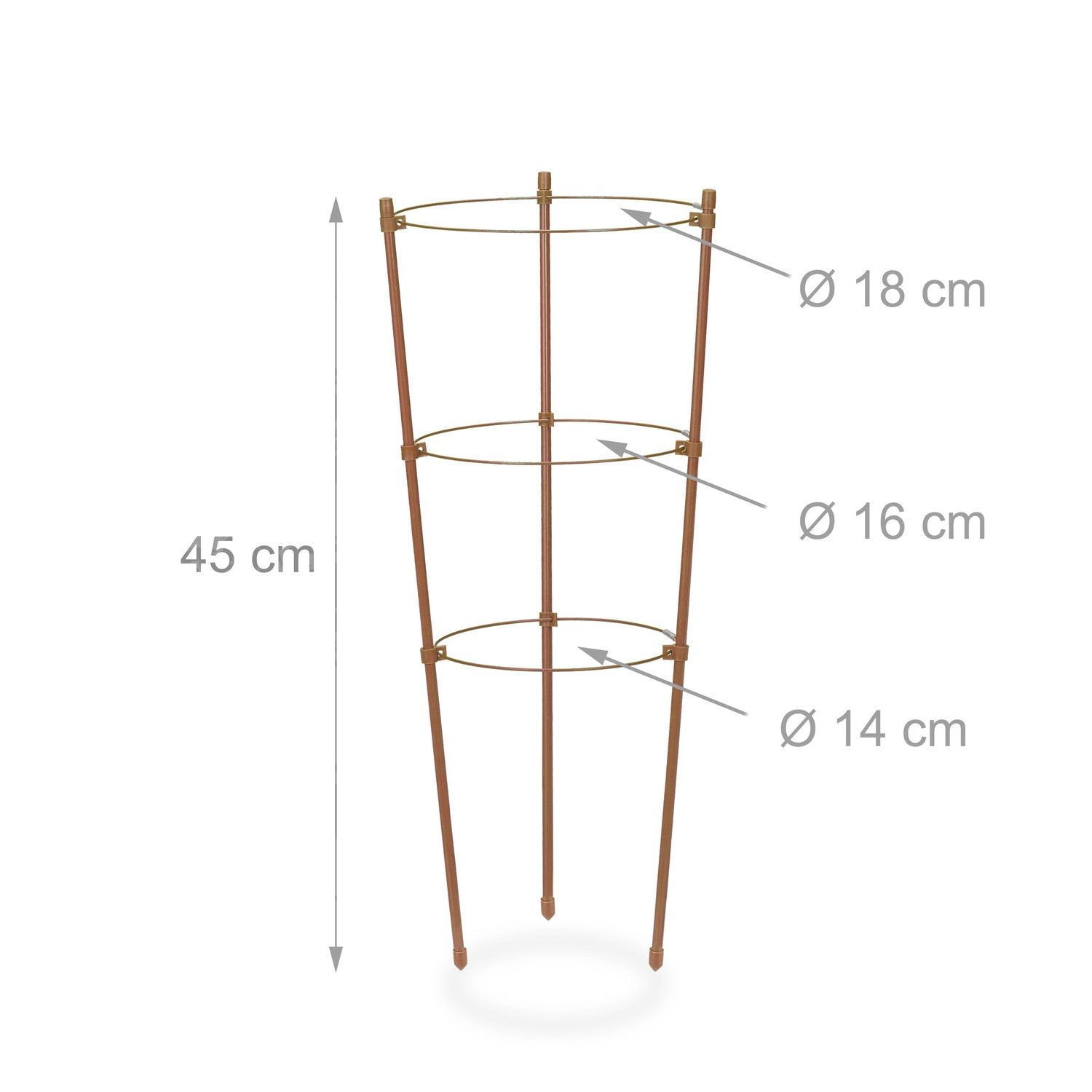 Creeper 45 cm 4er Set braun