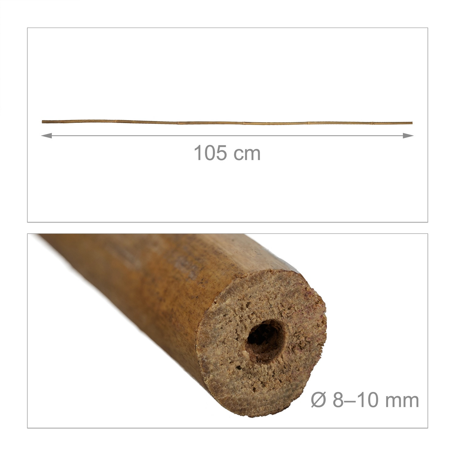 Palitos de bambu 105 cm em conjunto de 40