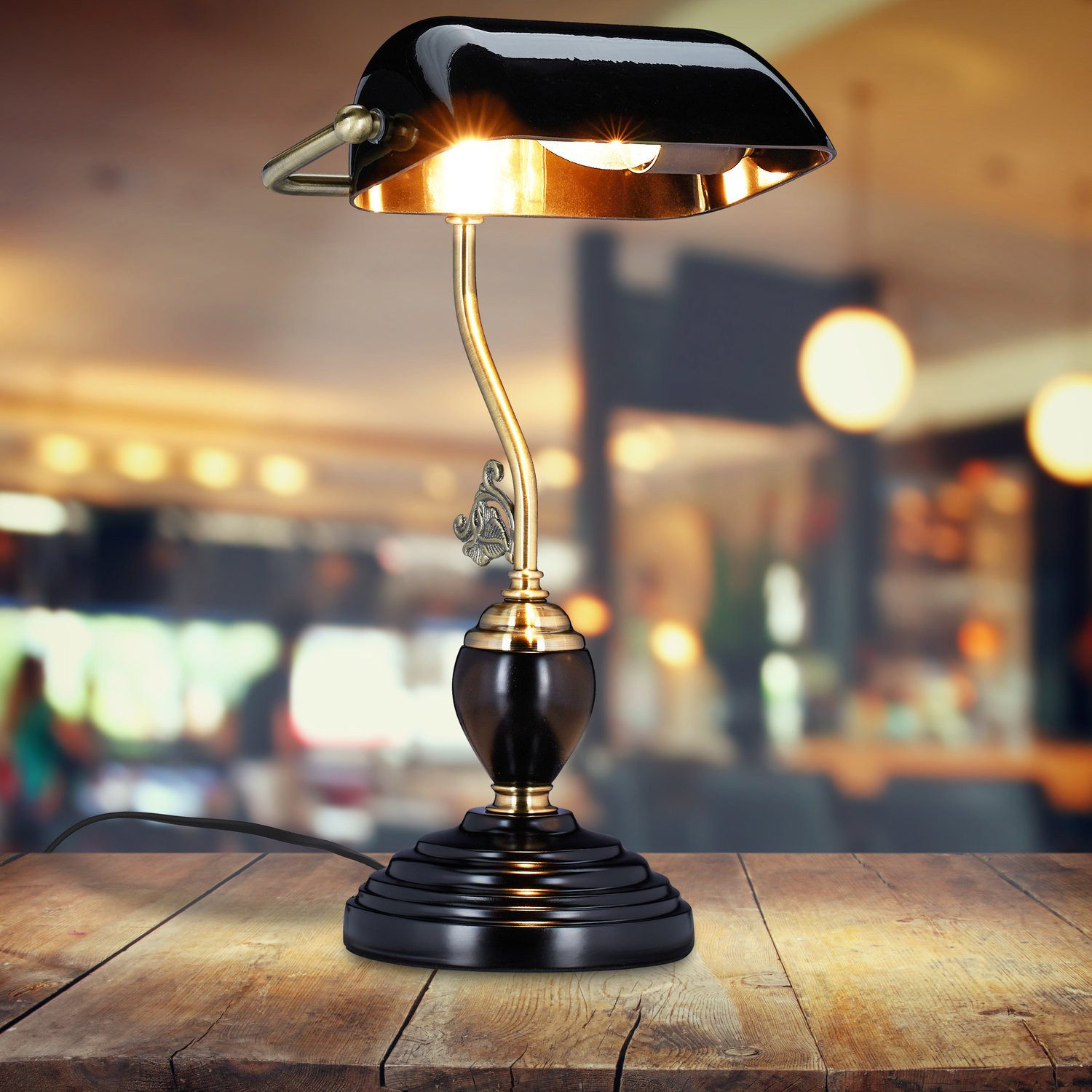 Lampada da banchiere nera