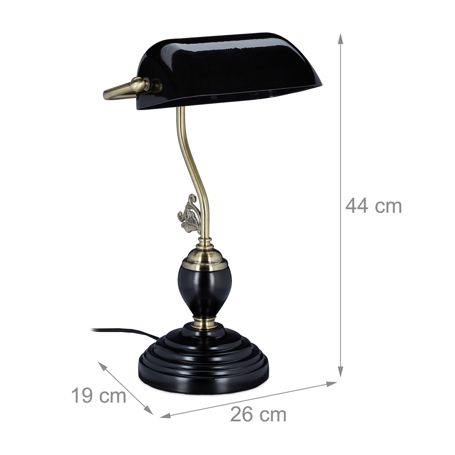 Lampada da banchiere nera