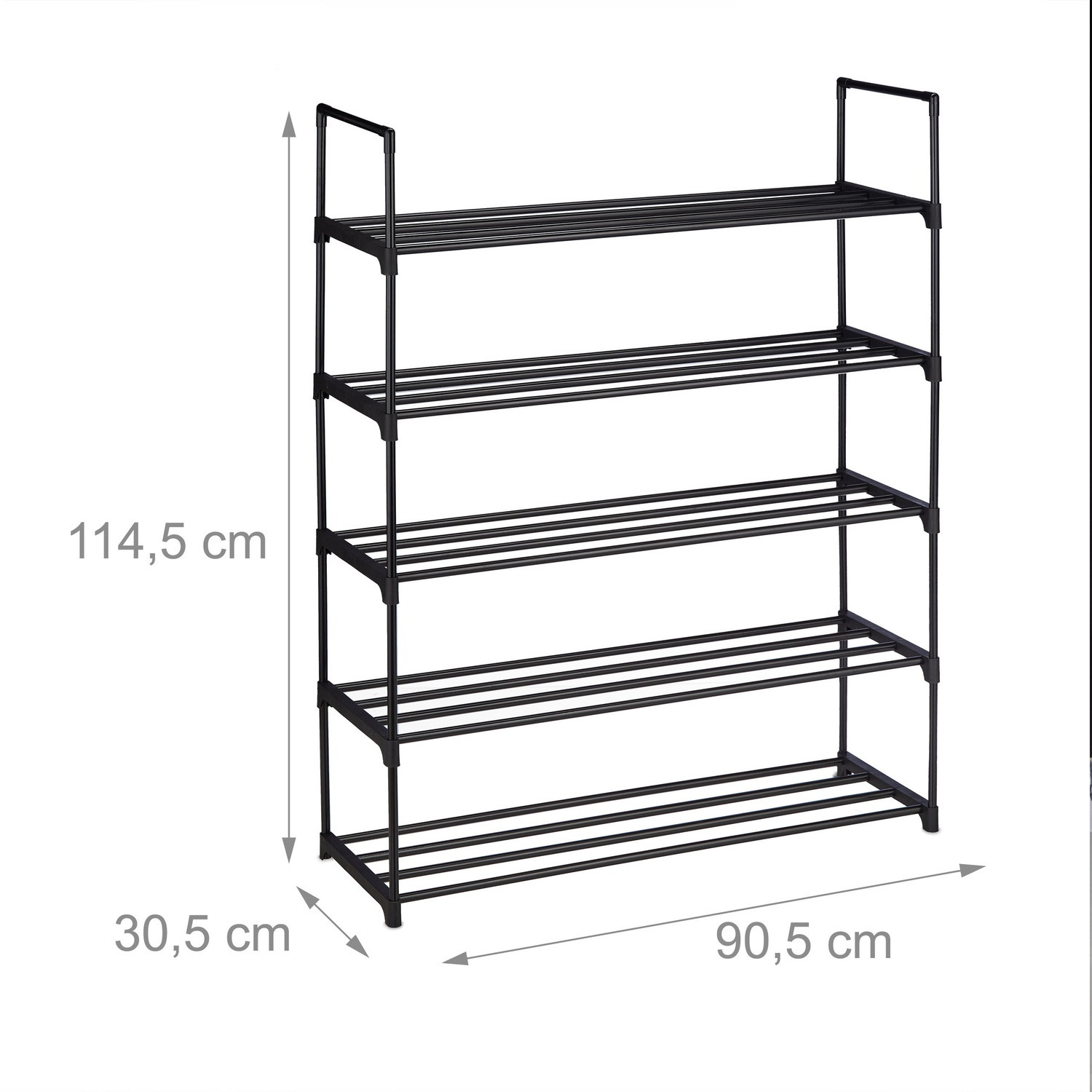 Zwarte schoenenplank