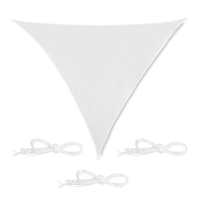 Vela solar triangular blanca