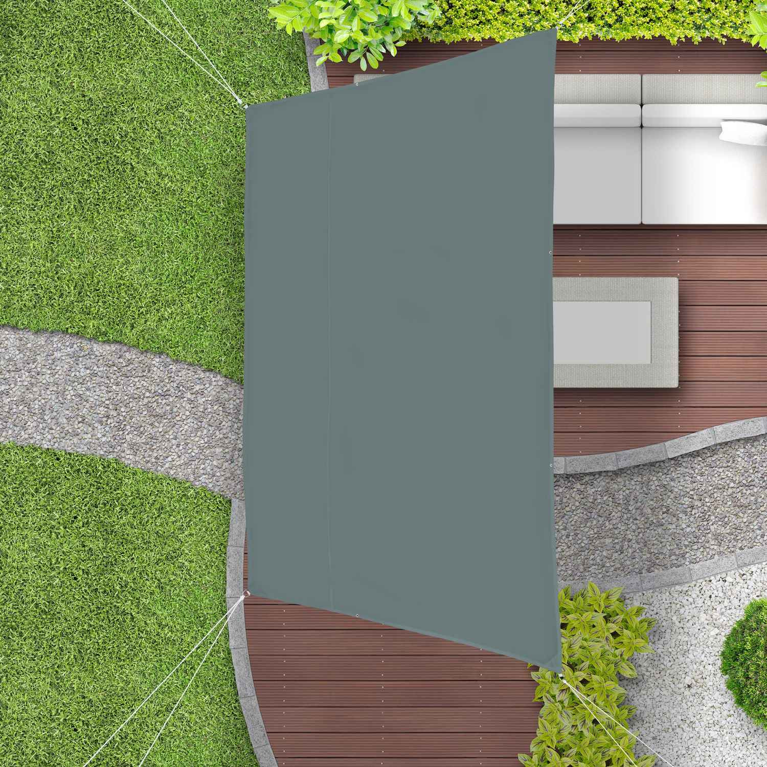 Vela solar trapezoidal gris