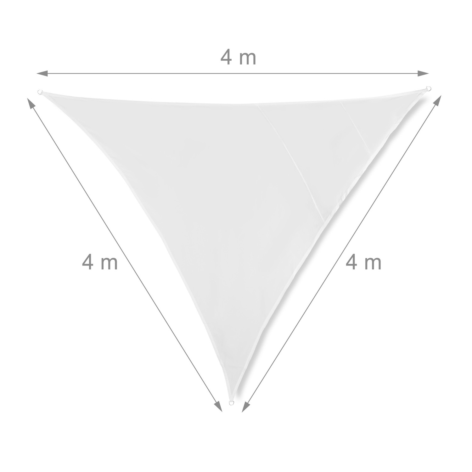 Vela solar triangular branca
