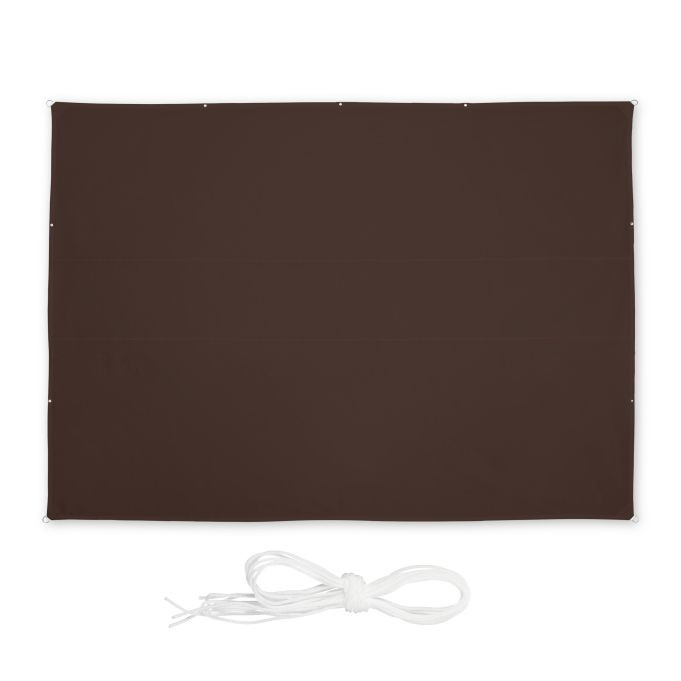 Vela de sol rectangular marrón