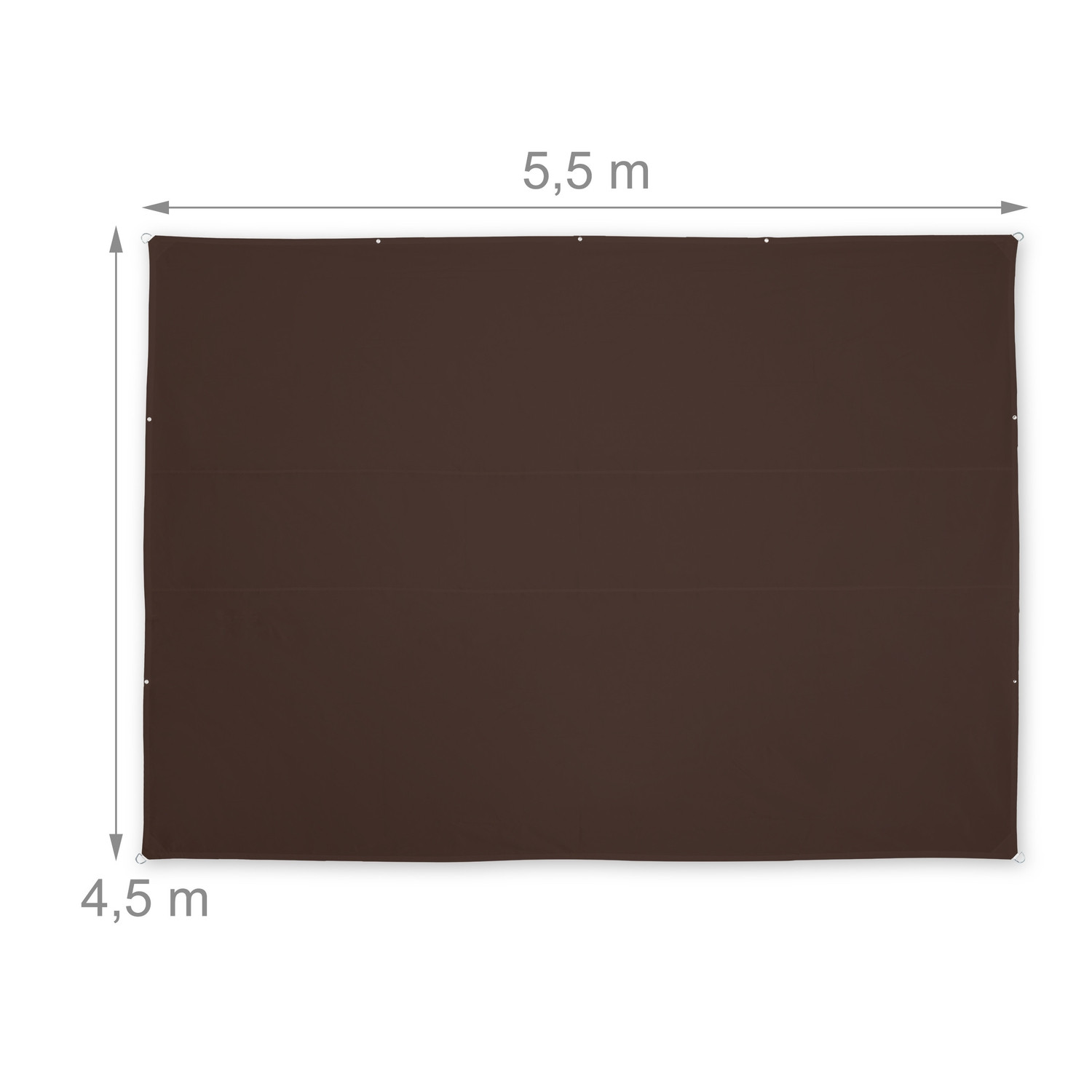 Vela de sol rectangular marrón