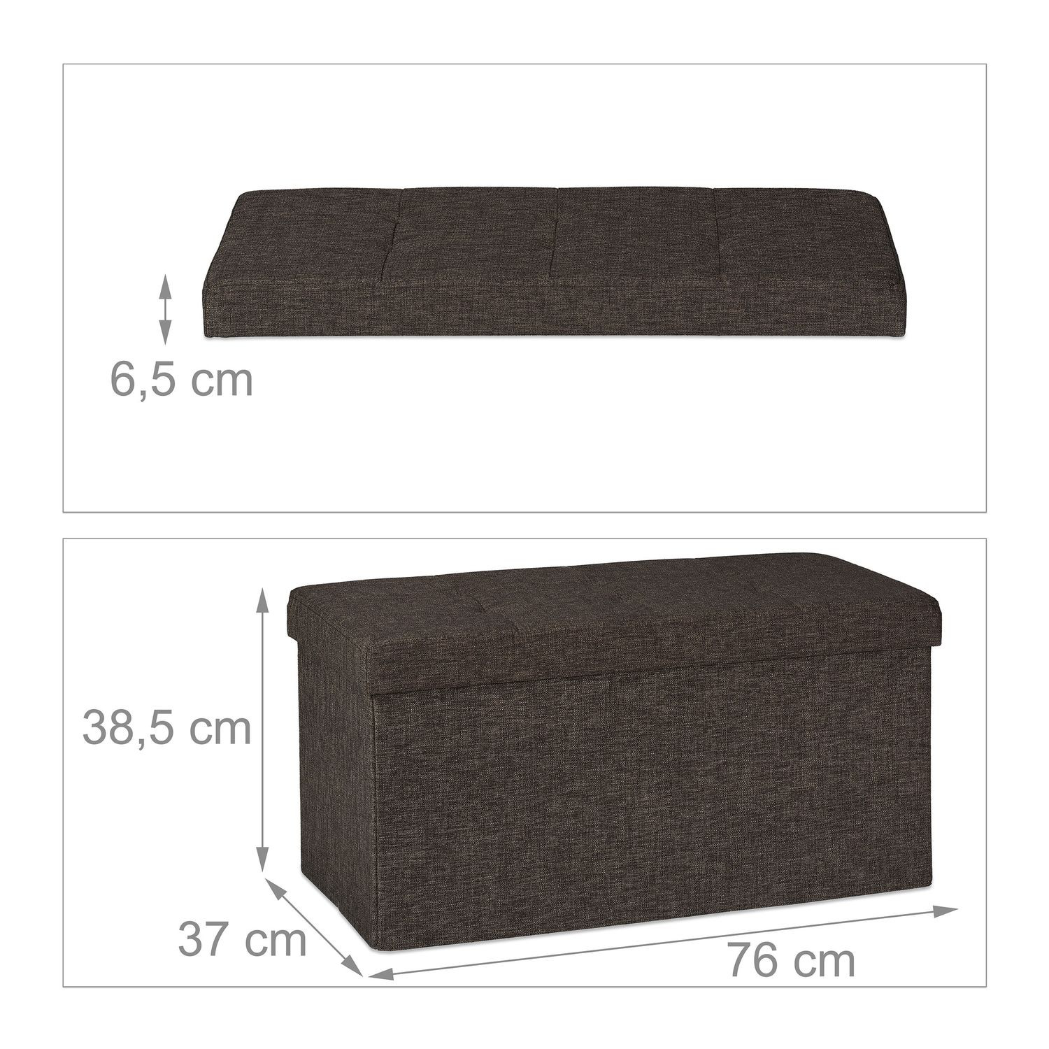 Banc avec espace de rangement