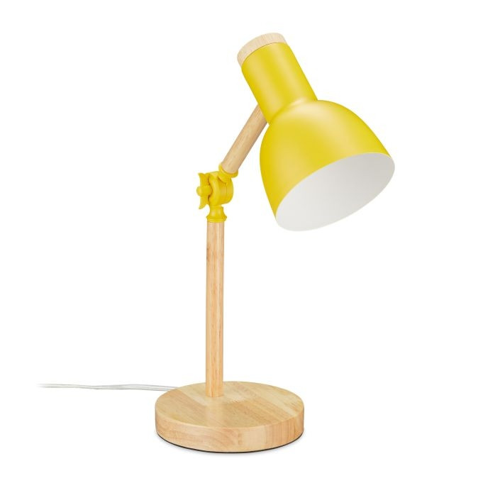 Drevená stolná lampa