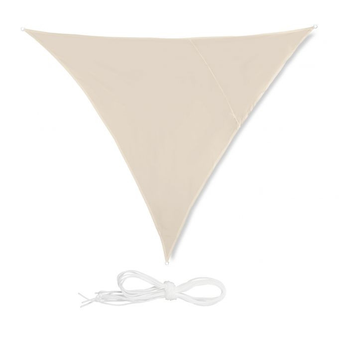 Vela solar triangular bege