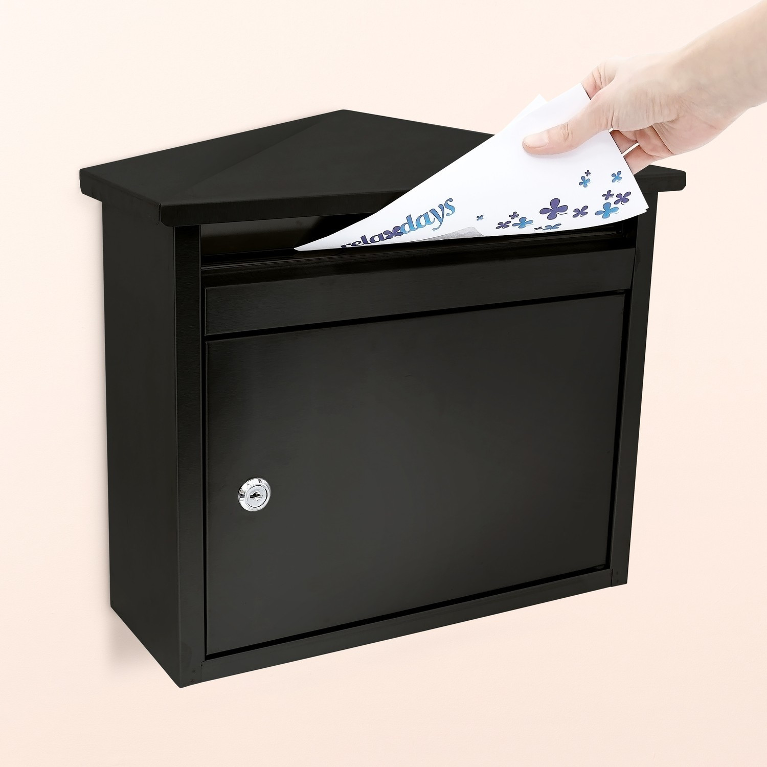 Cassetta postale da parete nera