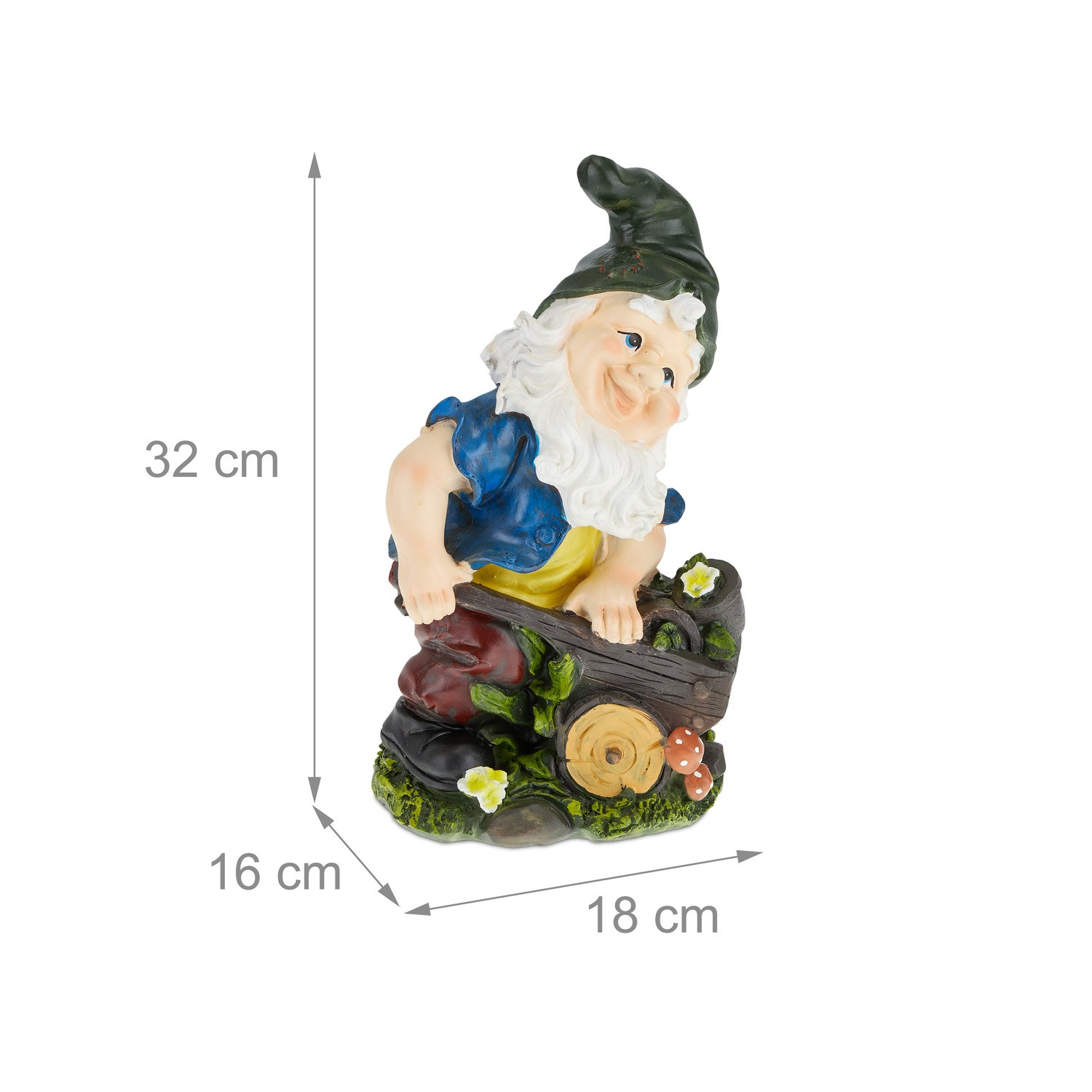Gartenzwerg mit Schubkarre