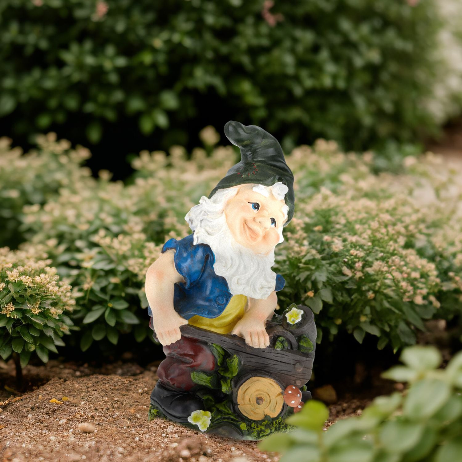 Gartenzwerg mit Schubkarre