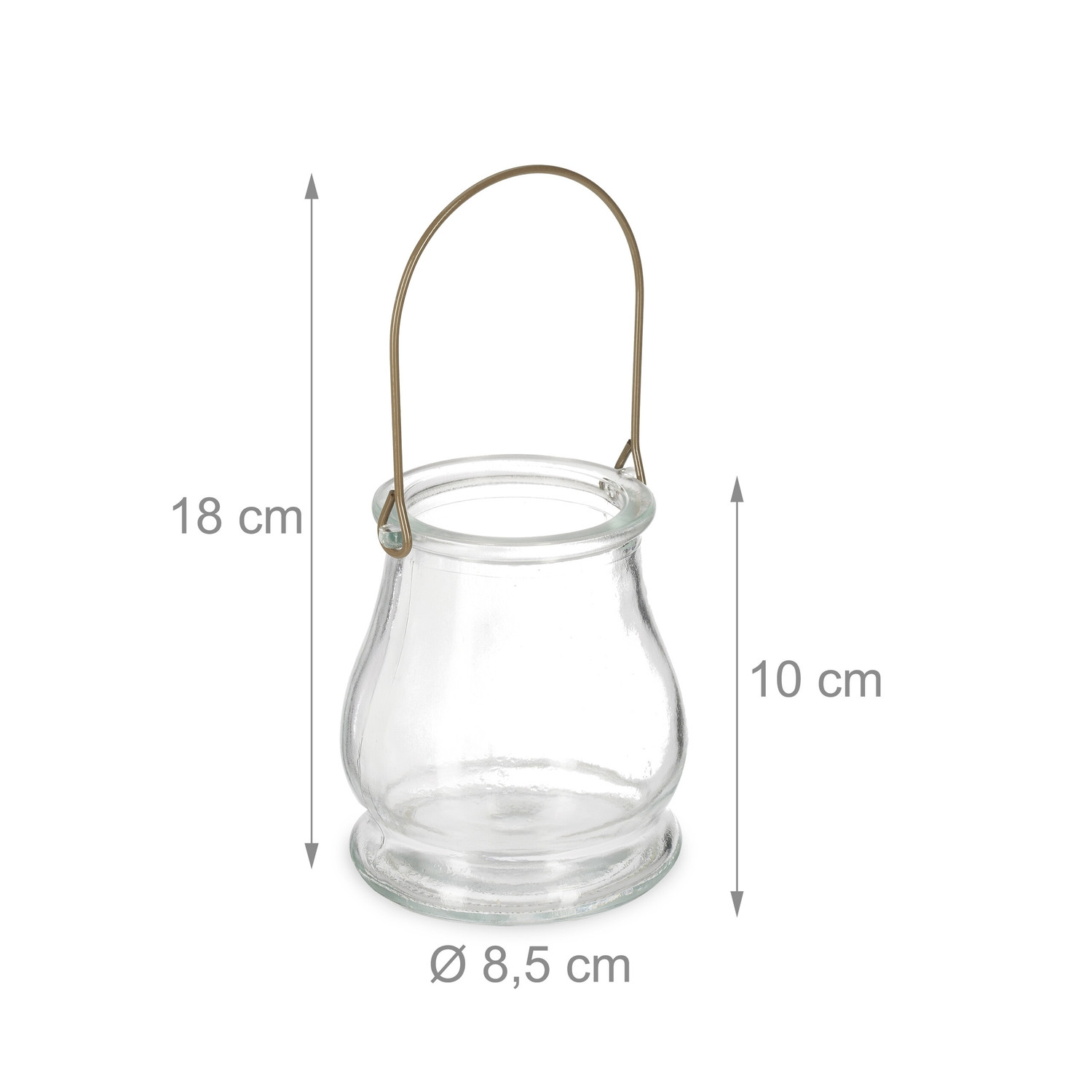 Transparentes Windlicht 12er Set