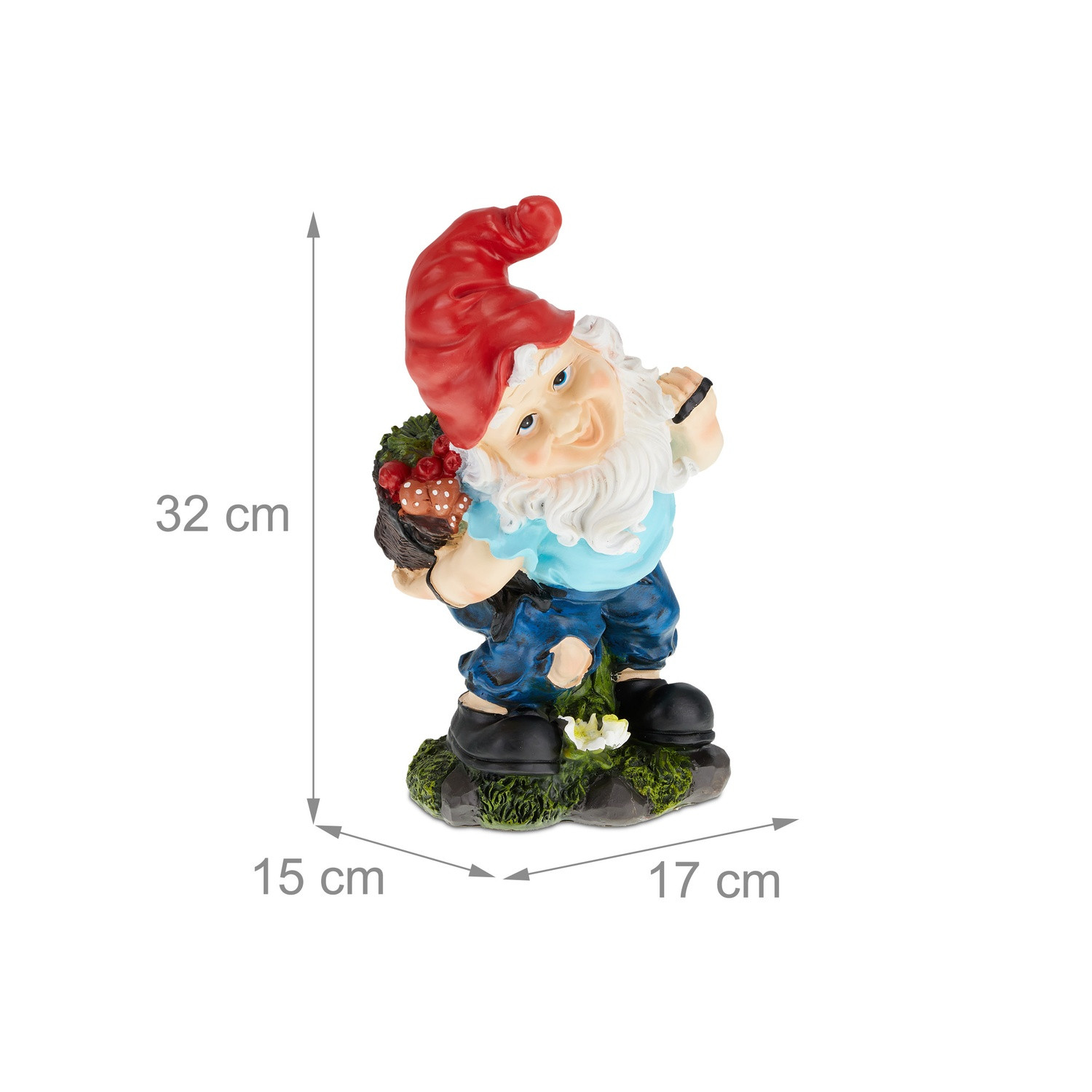 Tuinkabouter met oogstmand