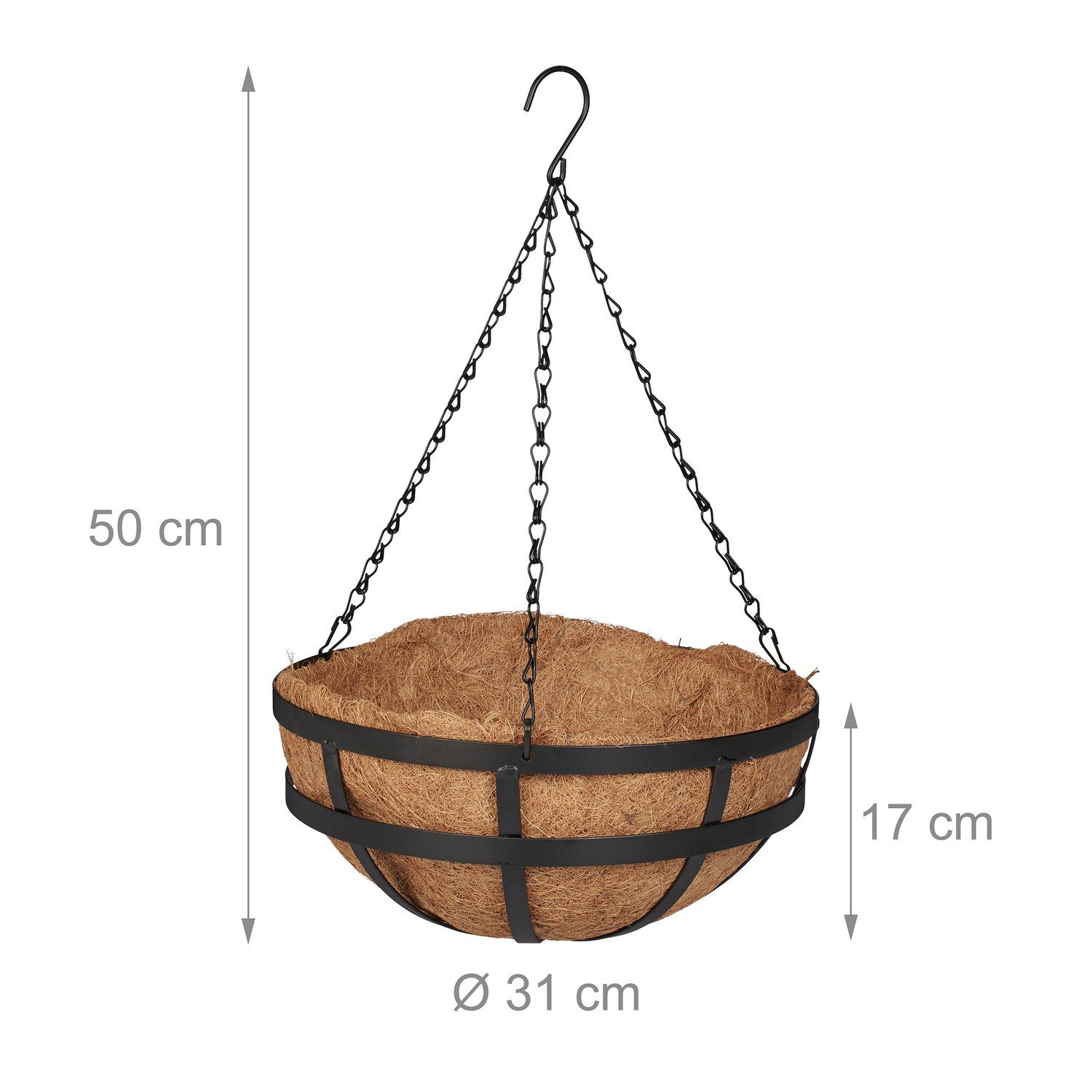 Conjunto de 3 videiras com incrustações de coco