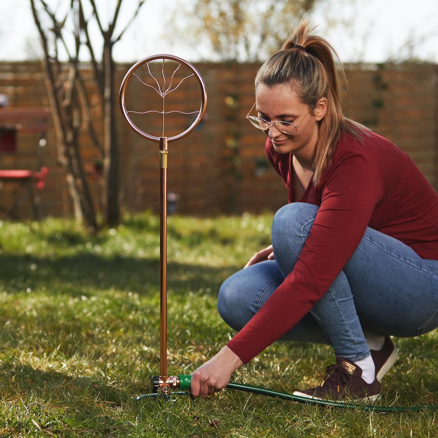 Gartenregner mit Spirale