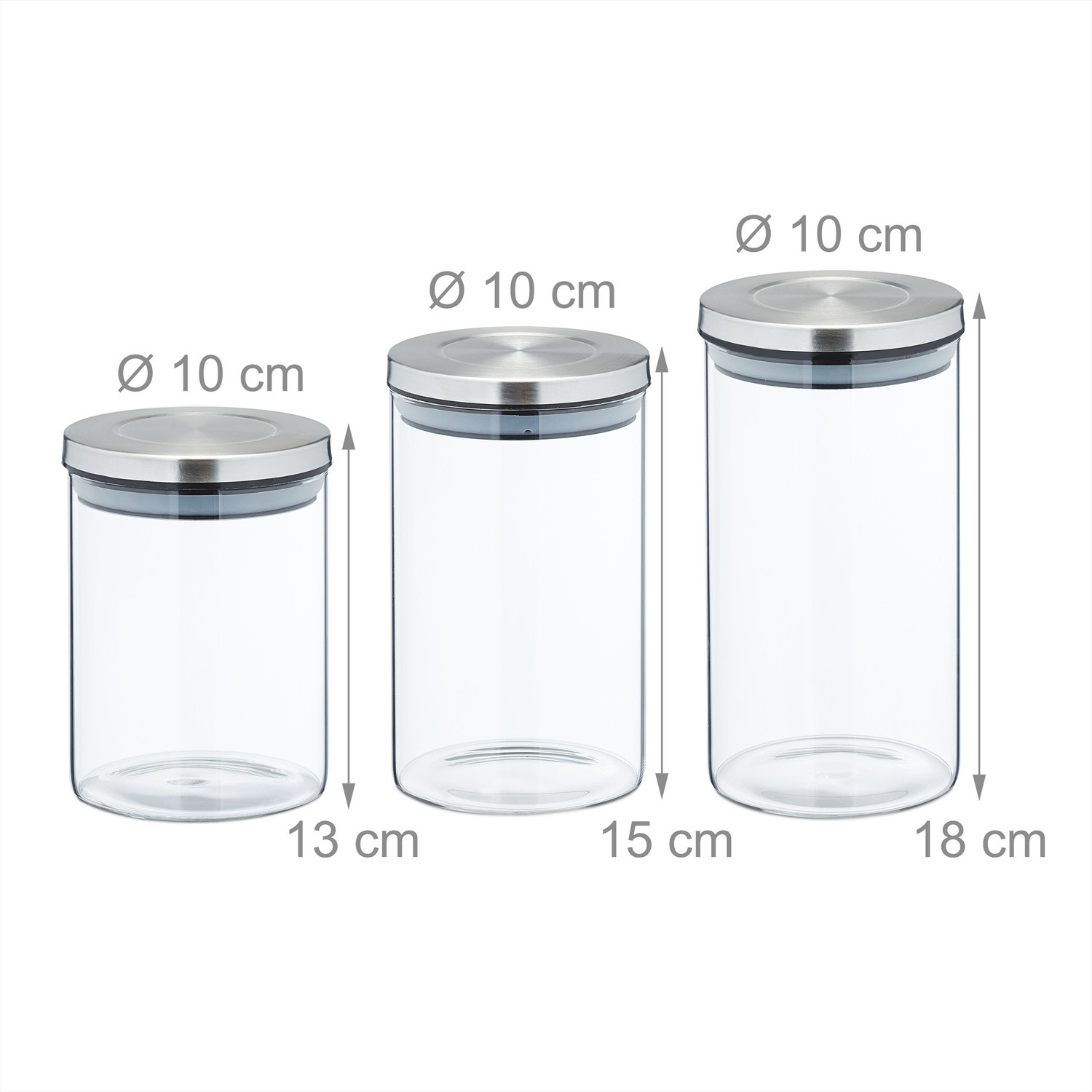 6 pcs. Storage jars in different sizes