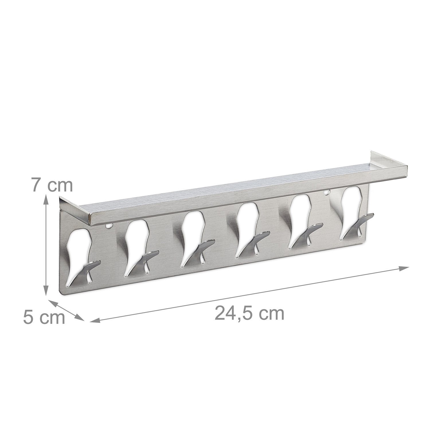 Hook strip with shelf