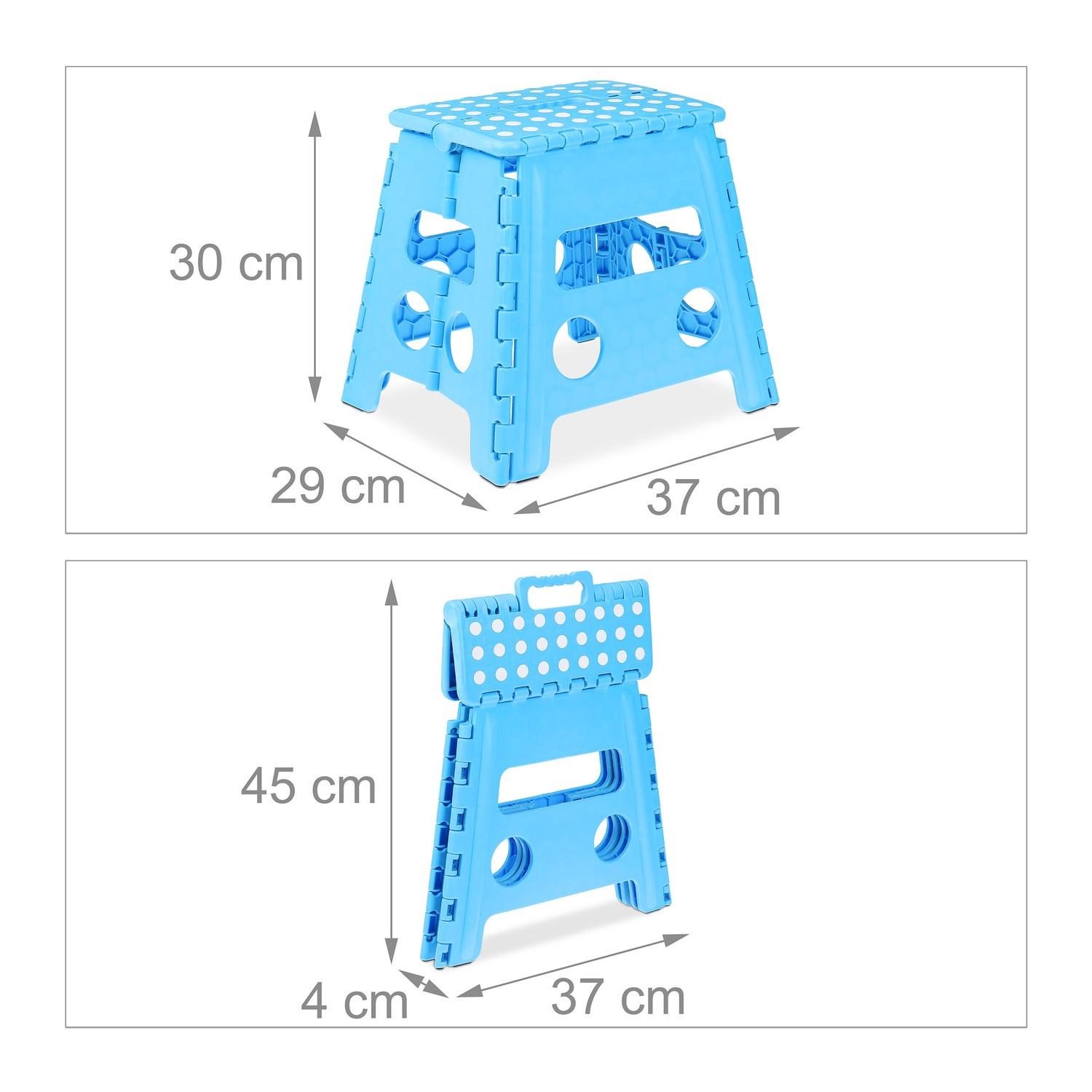Taburete plegable azul