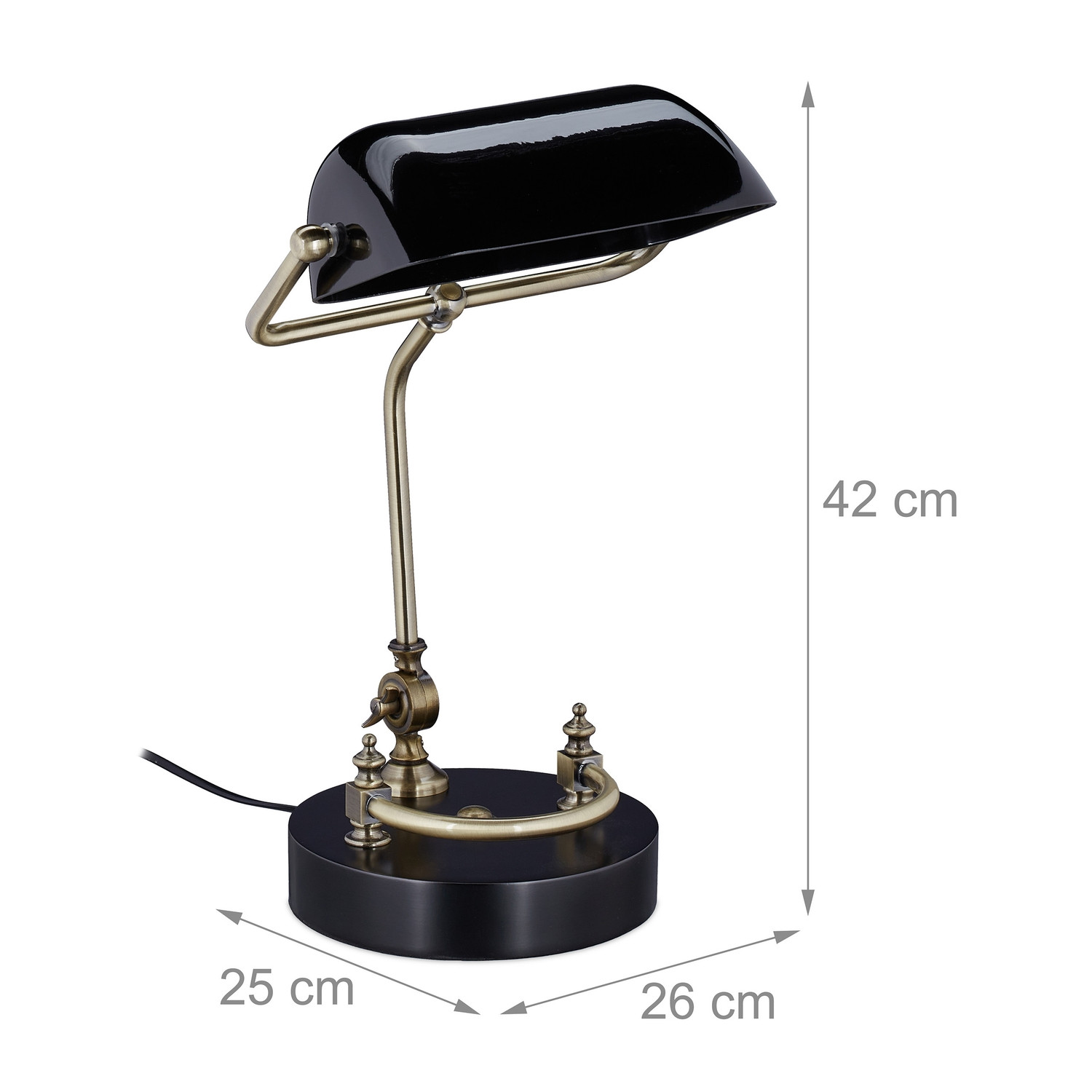 Lampada da banchiere nera
