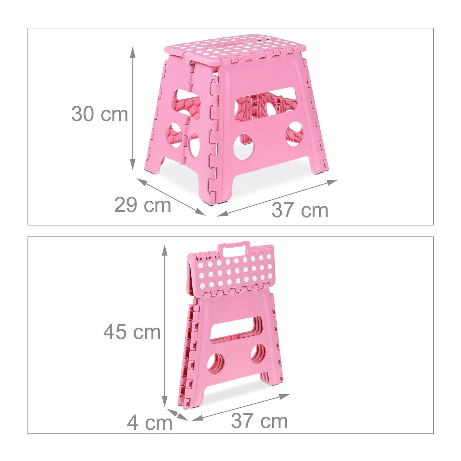 Taburete plegable L rosa