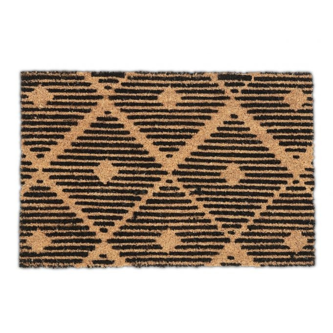 Doormat coconut fiber with checkered pattern