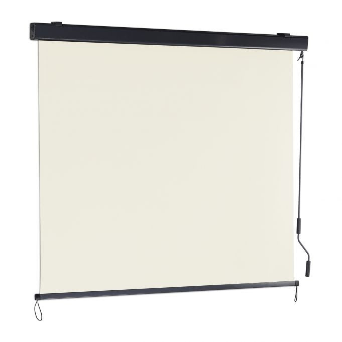 Toldo vertical beige con manivela