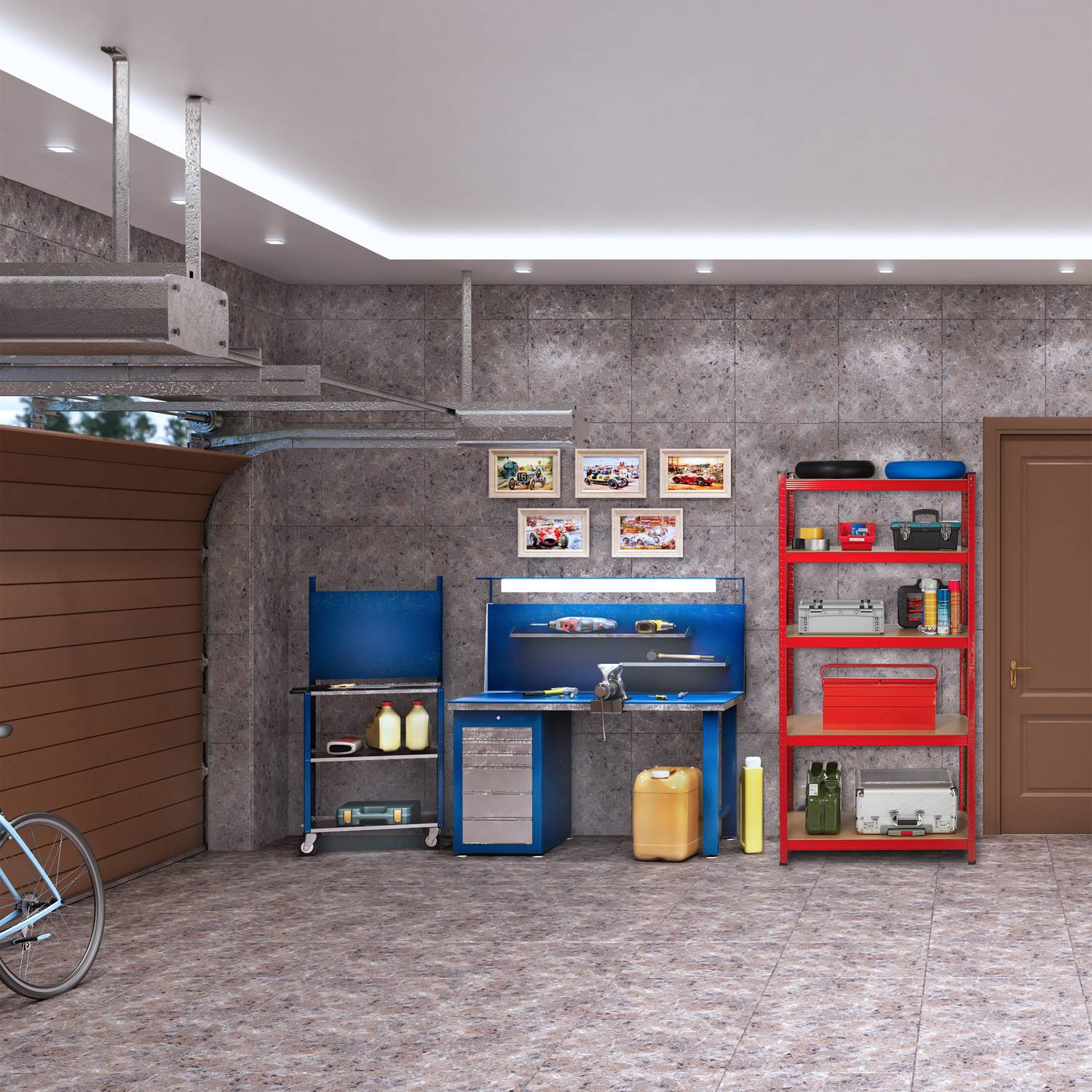 Opbergplank rood