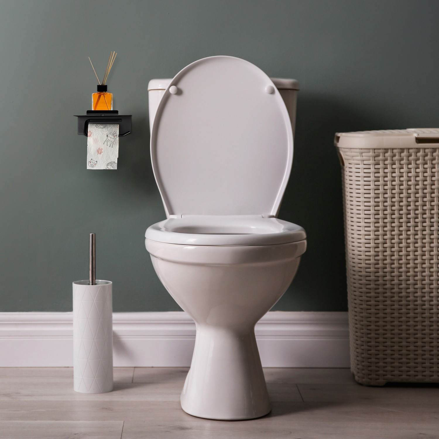 Toilettenpapierhalter mit Ablage