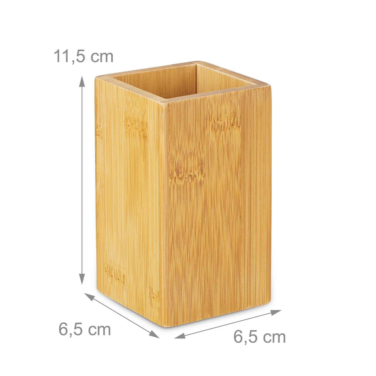 Caneca para escova de dentes em bambu