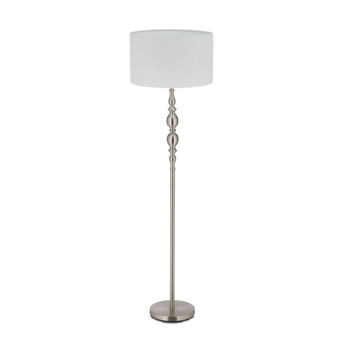 Luminária de chão com cúpula de tecido