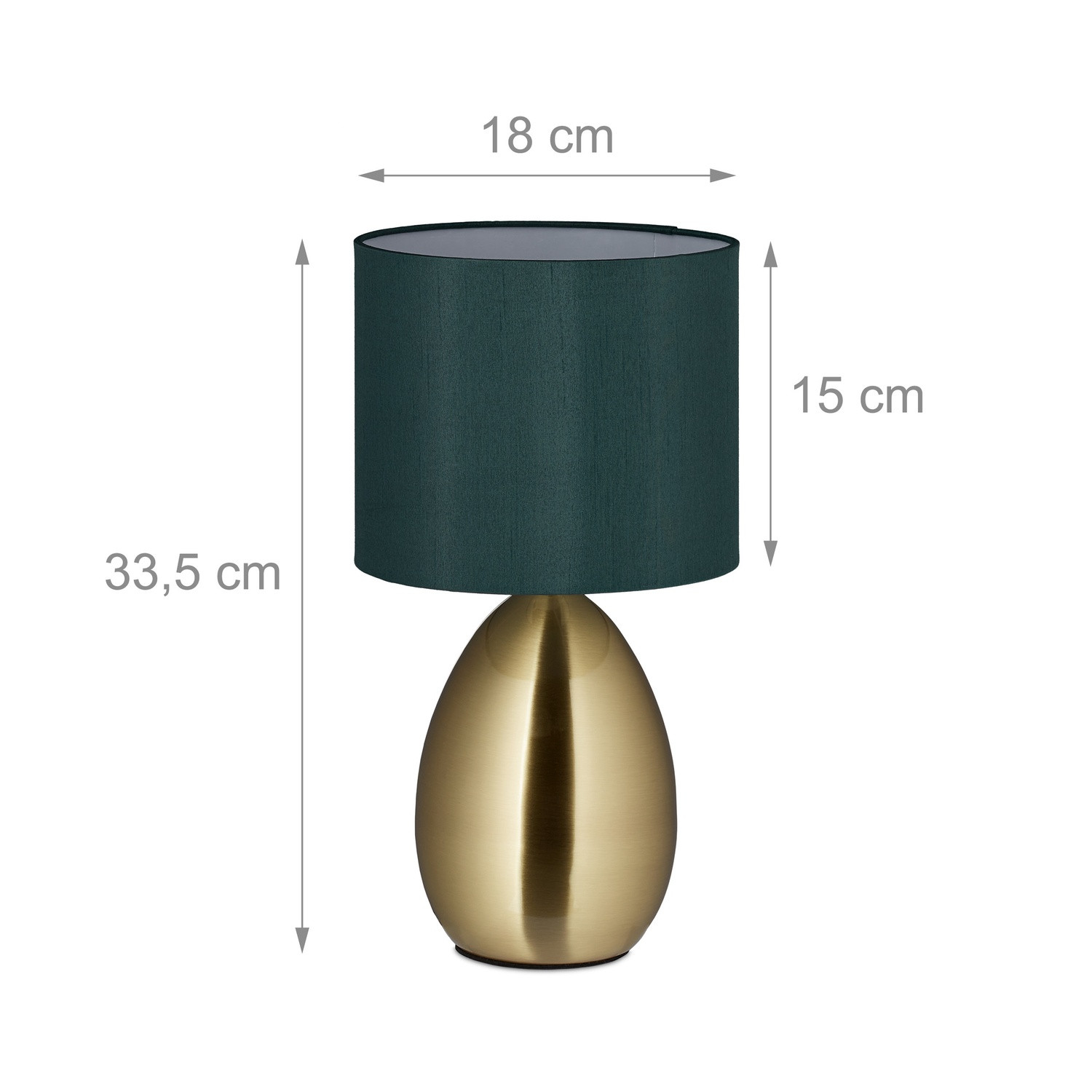 Nachttischlampe mit Touchfunktion Messing