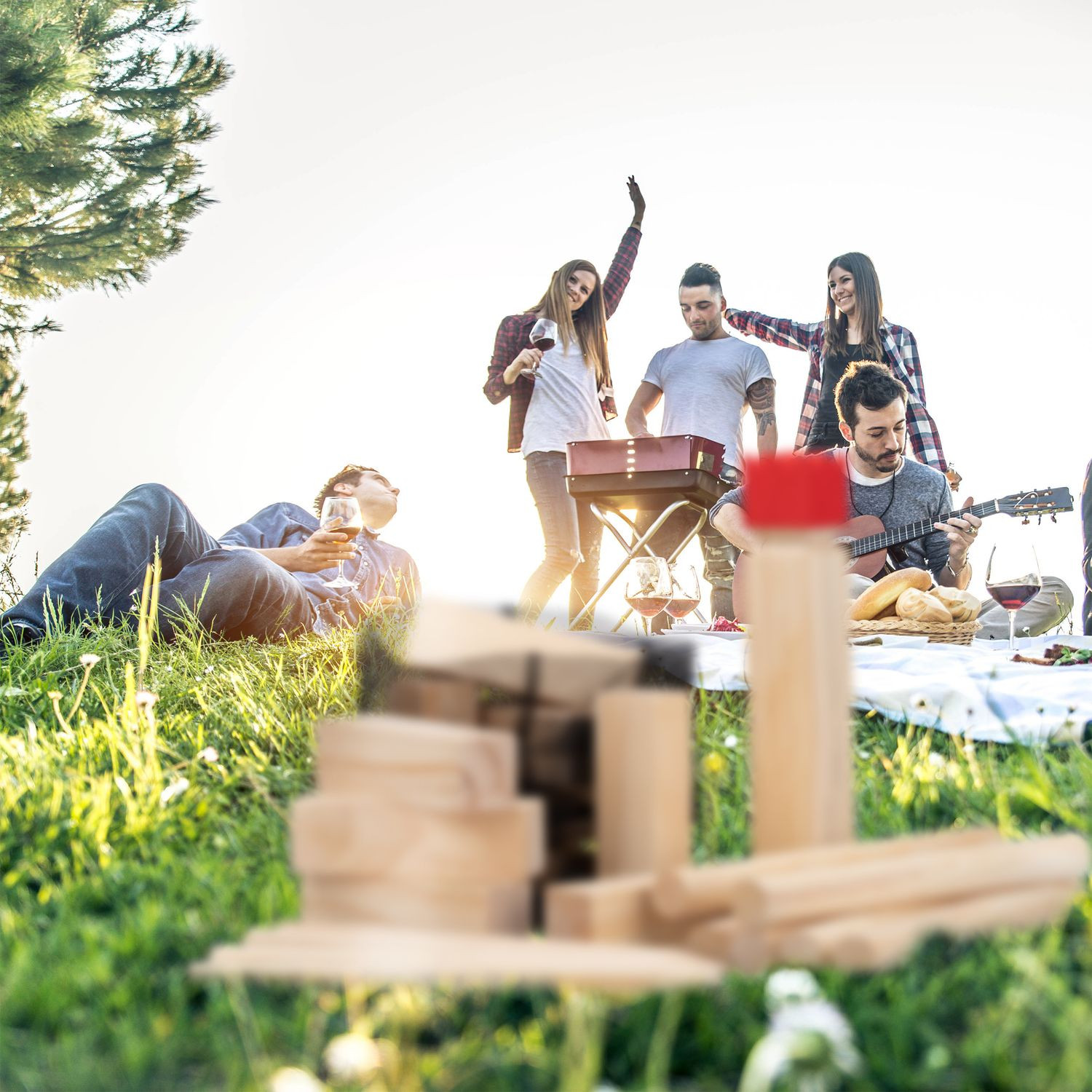 Wikinger-Kubb-Spiel