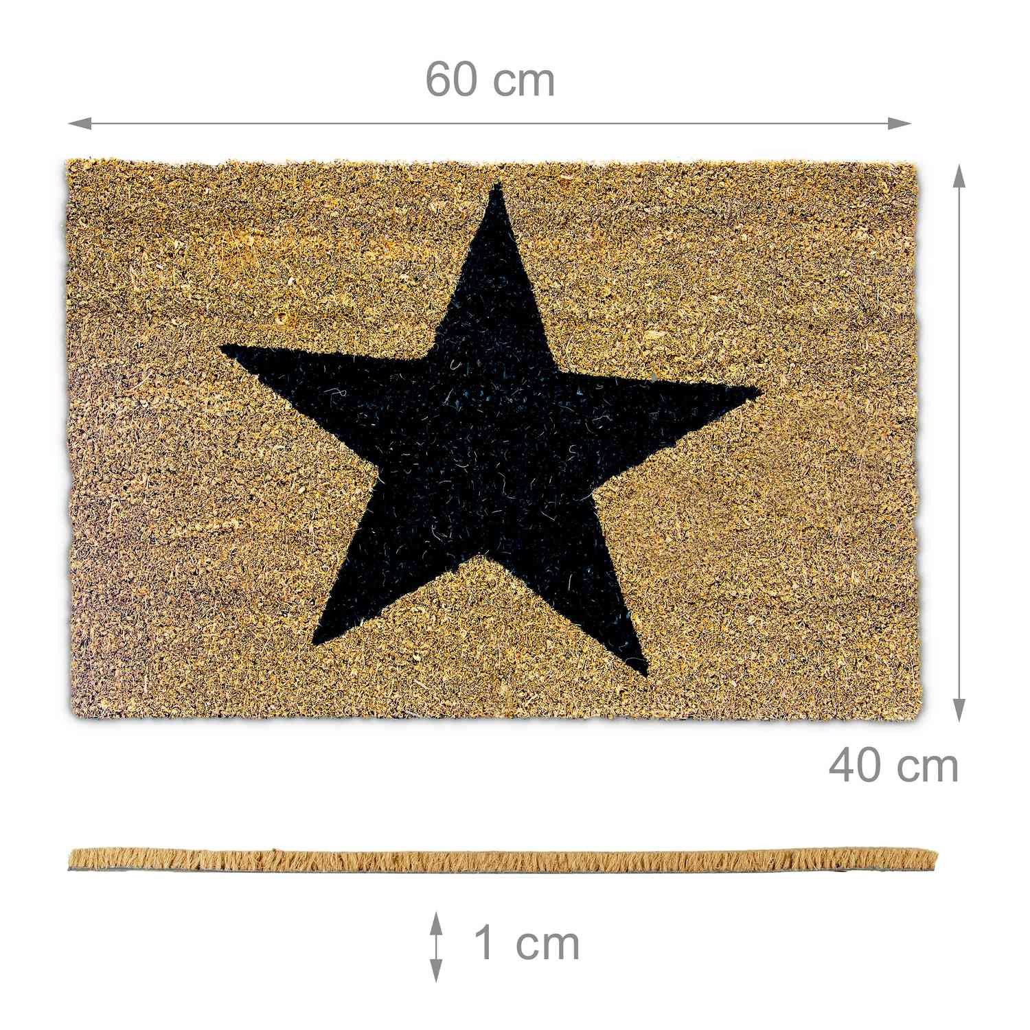 Capacho fibra de coco com estrela