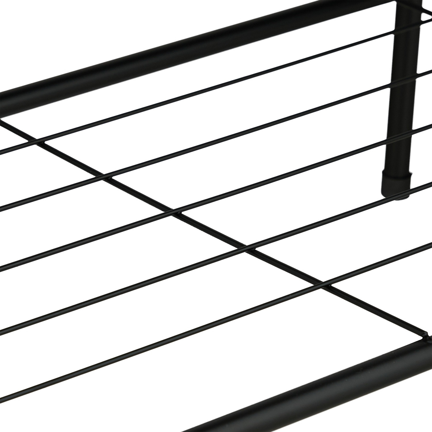 Percha negra de 2 estantes