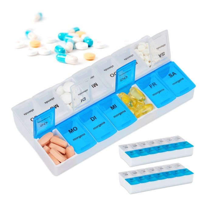 3-pack tabletdozen 7 dagen 2 compartimenten