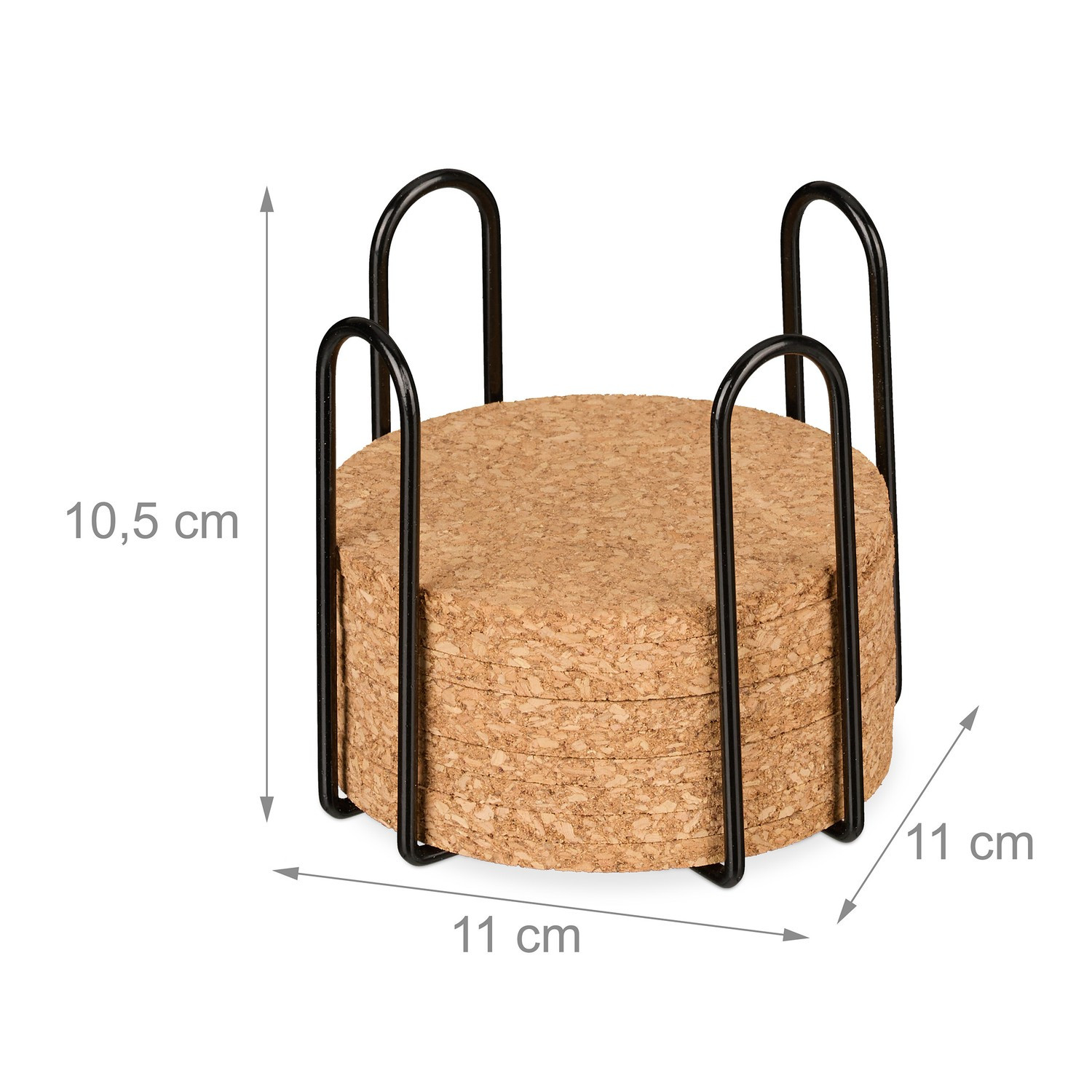 Korkuntersetzer mit Halter 16er-Pack