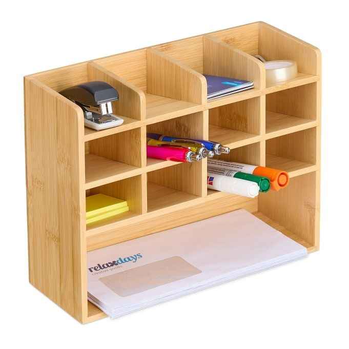 Bureau organizer van bamboe