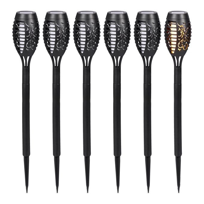 Solarlampen Fackeln 6er-Pack