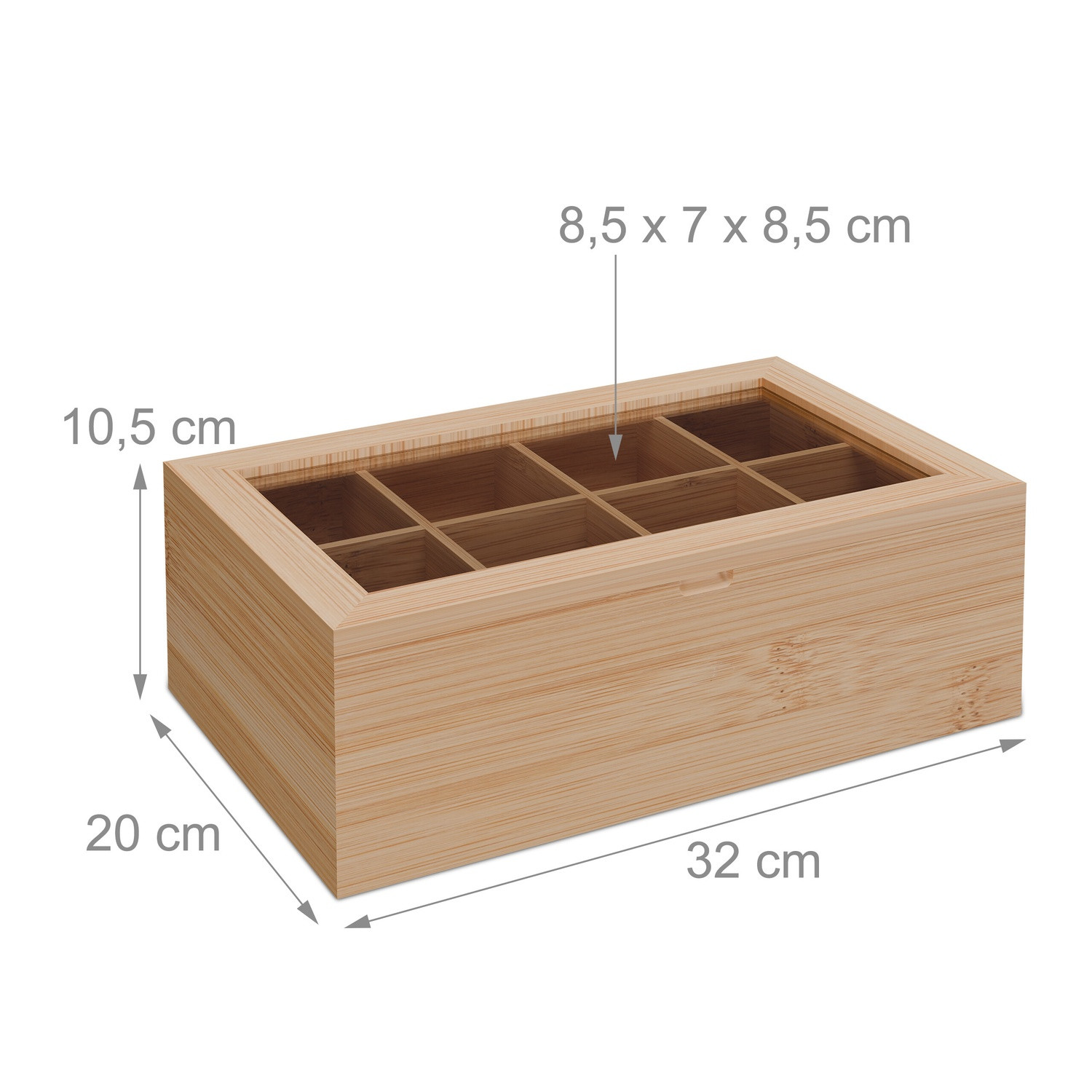 Teebox mit 8 Fächern
