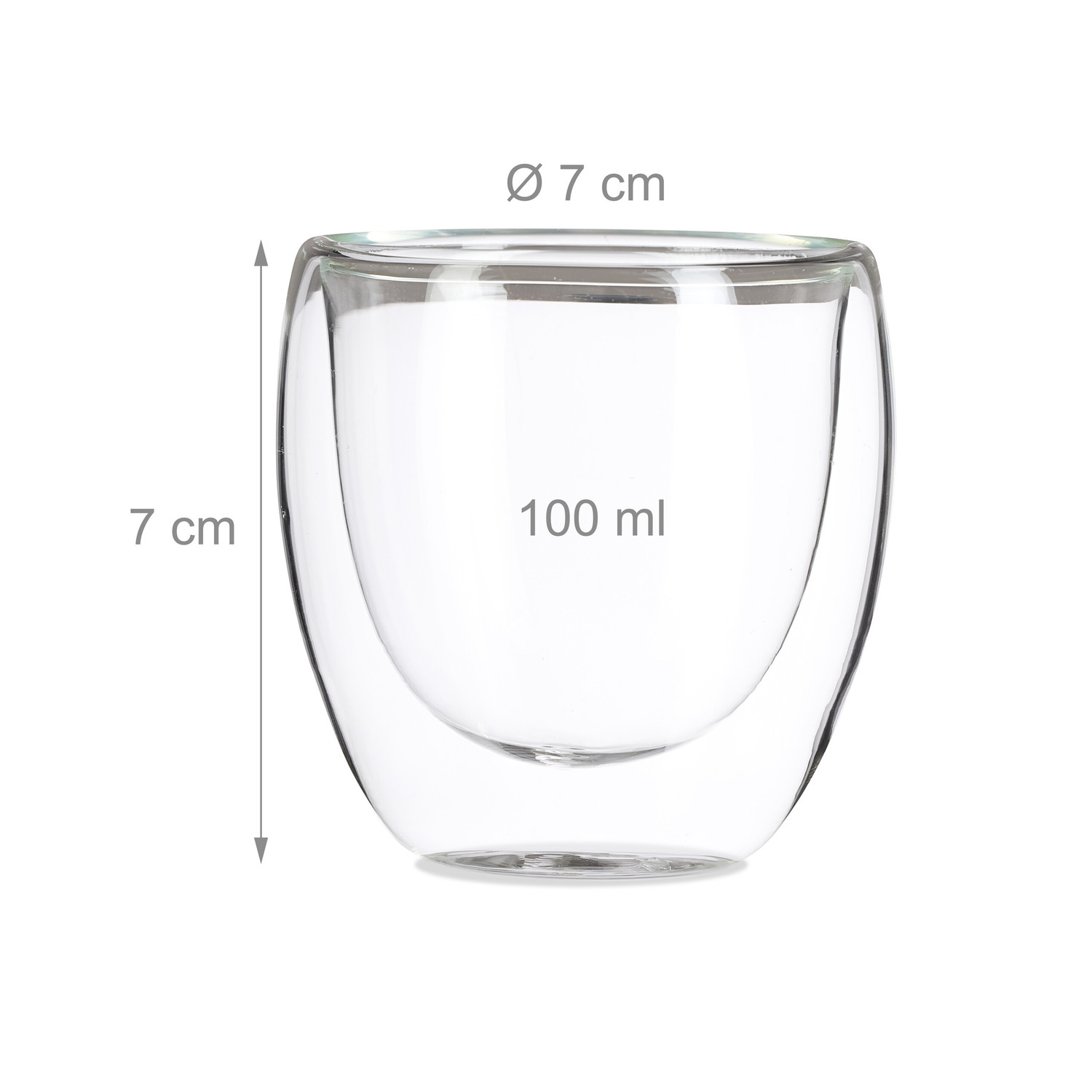 Double-walled espresso glasses 6-pack