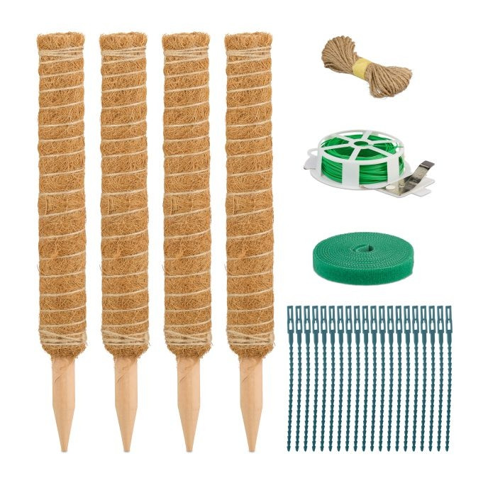 Barras de coco pack de 4 40 cm con accesorios