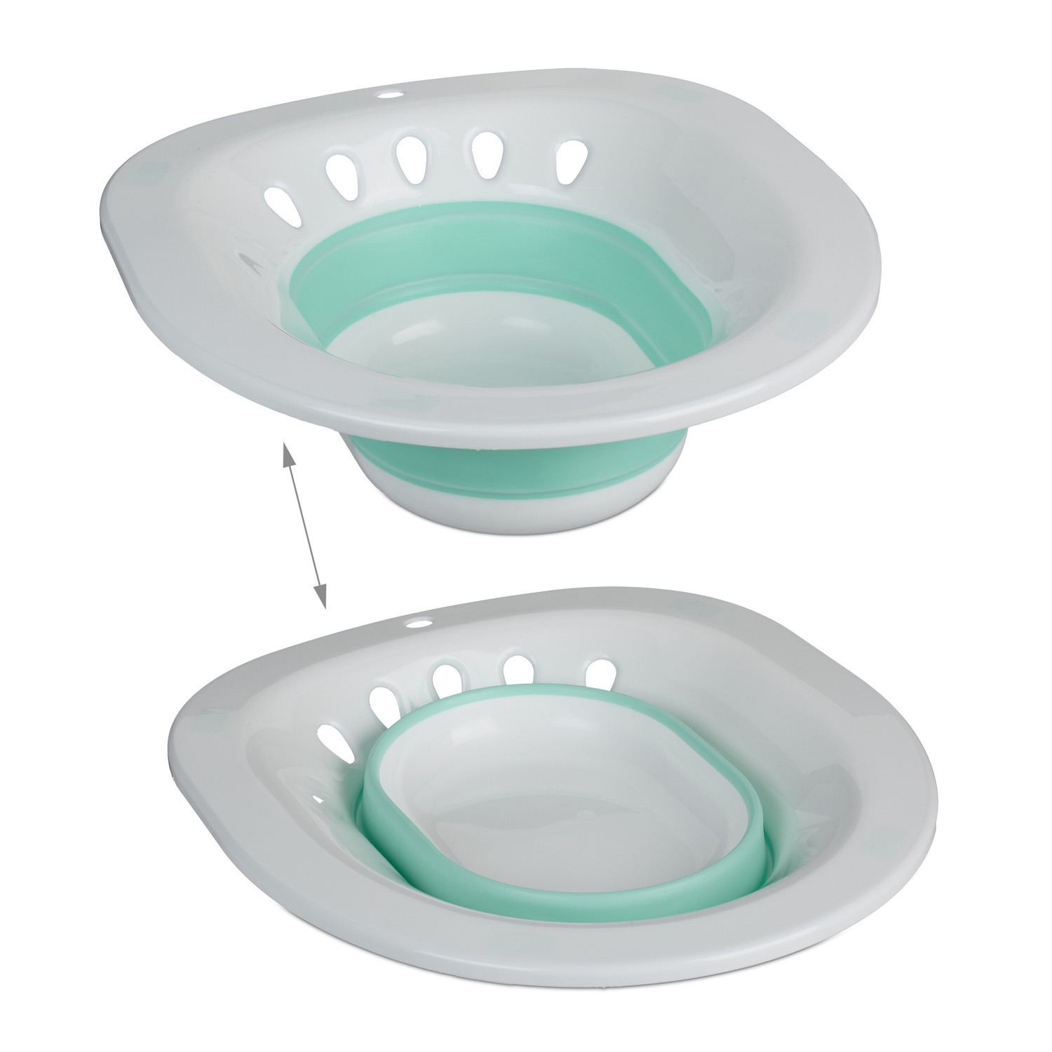 Folding sitz bath for toilet
