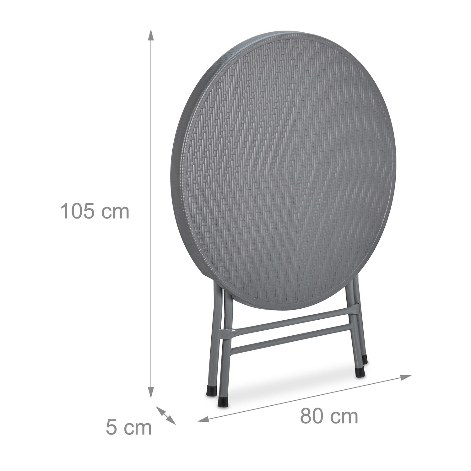 Table de jardin pliante aspect rotin