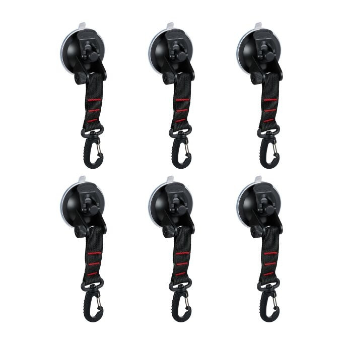 Conjunto de 6 ganchos com ventosa