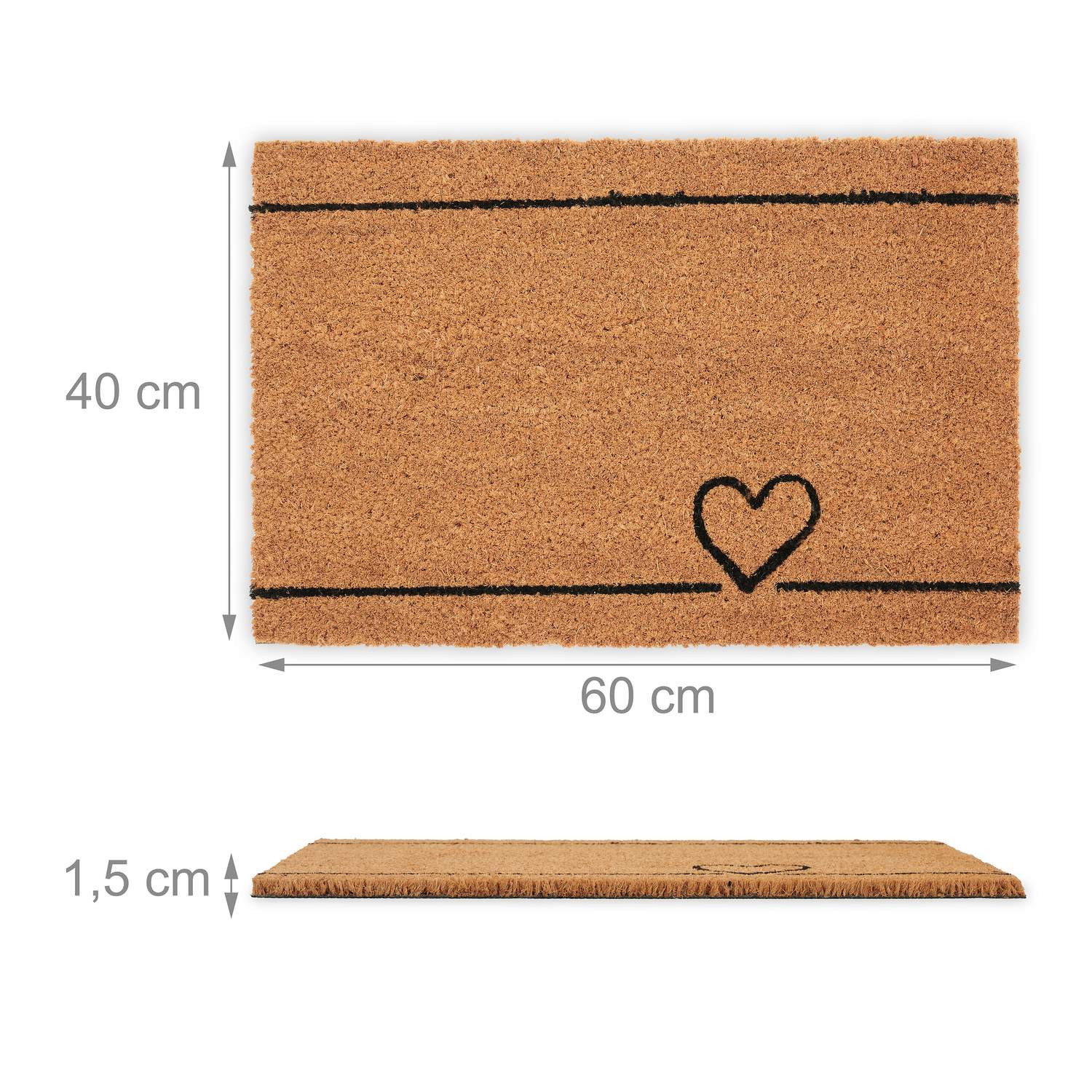Felpudo corazón de coco