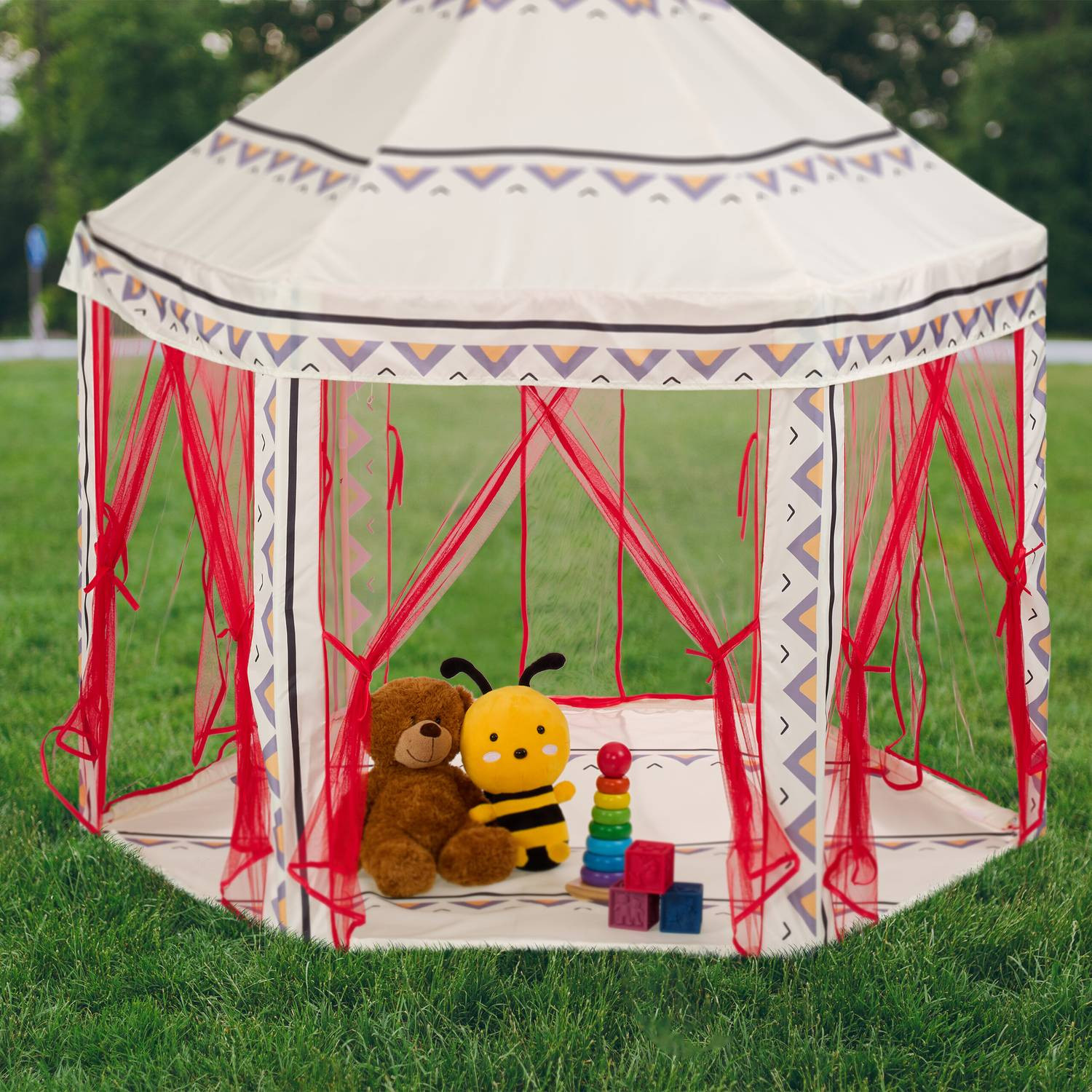 Tenda de brincar hexagonal