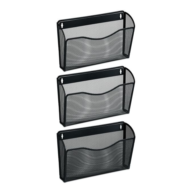 Krantenhouder wandset van 3
