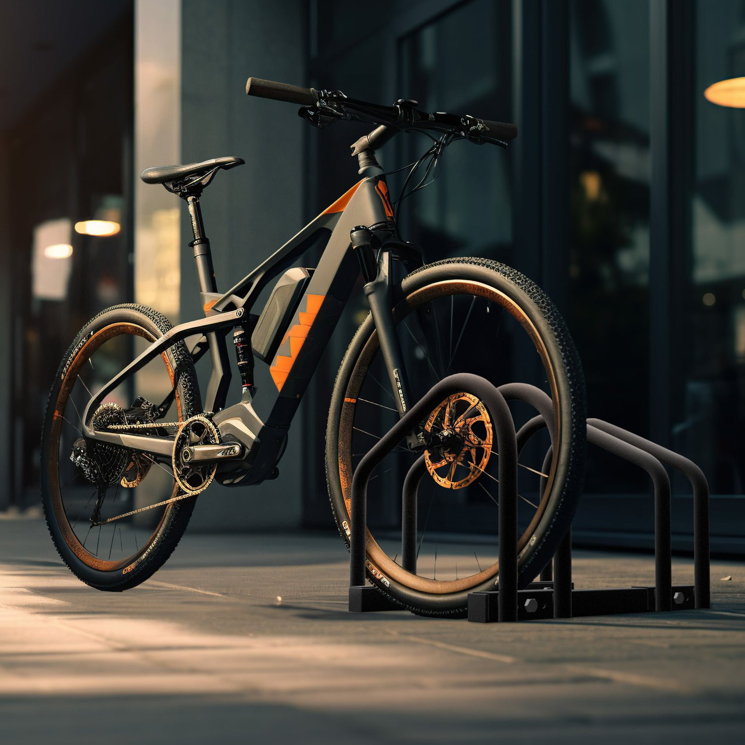 Bicycle rack for 2 bicycles