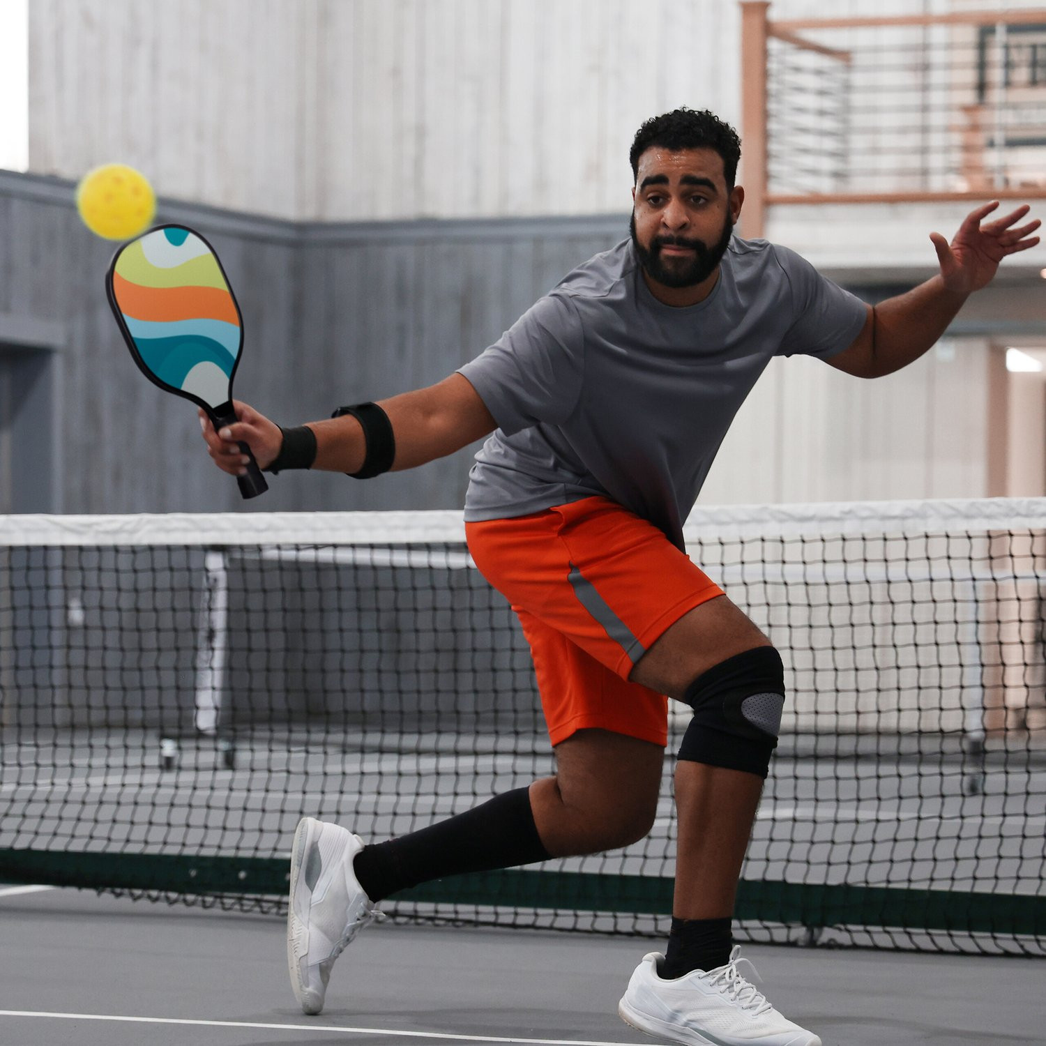 Conjunto de pickleball com 4 raquetes e 8 bolas